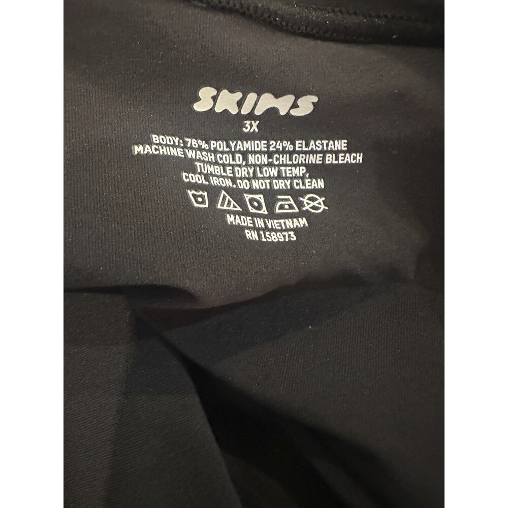 SKIMS Fits Everybody Turtleneck Top Black Onyx Stretch Skims Womens Plus Size 3X - Picture 10 of 11